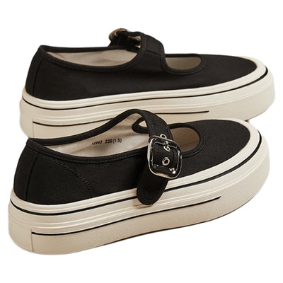 MILLIE'S/妙丽厚底帆布鞋