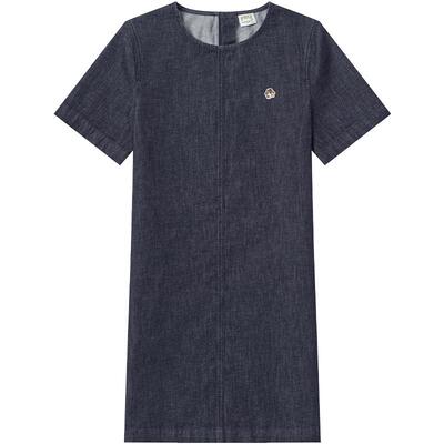 【春夏甄选】Hazzys哈吉斯短袖牛仔宽松连衣裙女士夏季休闲裙子