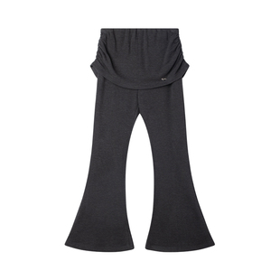 【自发热蓄暖绒】 运动极简chic套装连帽卫衣裙帘喇叭裤女童春装