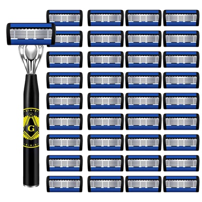 进口刀片吉利6层剃须刀手动刮胡刀男士胡子刀六层刀头通用7层刀架