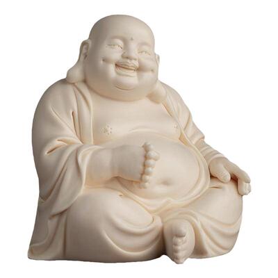 戴玉堂陶瓷提珠弥勒摆件家用佛像