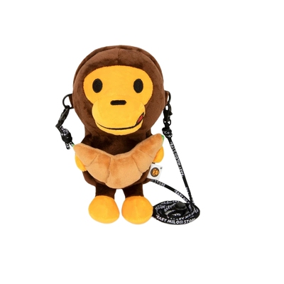 立体卡通小猴单肩包斜挎手机包