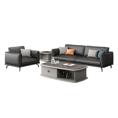 简约现代风会客区双人办公沙发