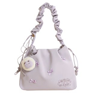 稻草人包包女包2026新款时尚单肩包蝴蝶结云朵包百搭女斜挎包正品
