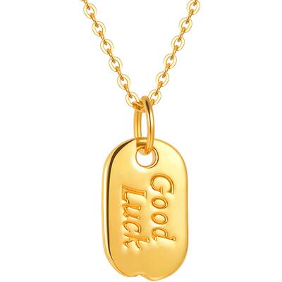 明牌珠宝硬金幸运吊坠