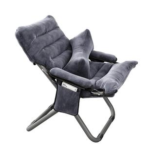 可折叠躺椅午休椅子家用休闲懒人椅学生宿舍靠背椅午睡沙滩两用椅