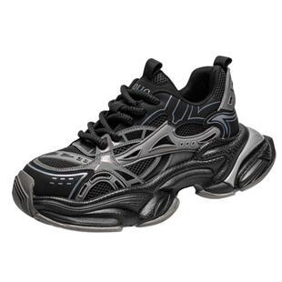 网红爆款男鞋2026新款秋季百搭休闲运动鞋男士跑步厚底增高老爹鞋