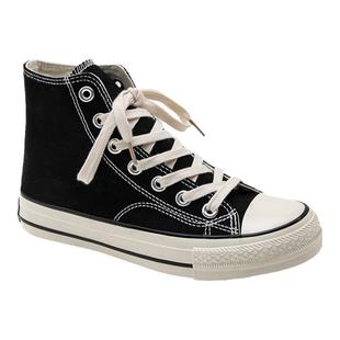 定制隐形内增高帆布鞋高帮鞋板鞋韩版百搭网红学生球鞋女鞋青年春