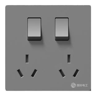 86型六孔插座带开关面板暗装10A双三孔6孔插座墙壁厨房用多孔电源