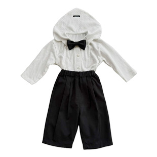 婴儿分体套装春季洋气满月宝宝春装衣服时髦小少爷上衣裤子两件套