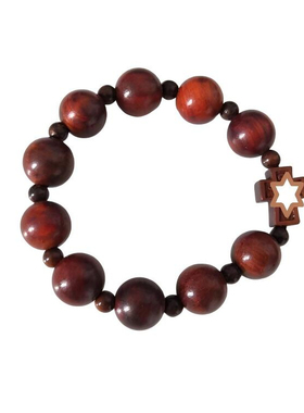 进口玫瑰念珠十字架手链