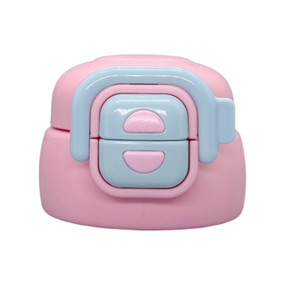 HBL卡通儿童保温杯双饮弹跳盖子双饮杯盖吸嘴吸管带提手防漏