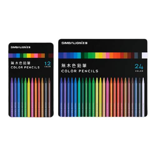 雄狮无木彩色铅笔油性彩铅软硬适中好上色填色勾线花花手绘彩绘素描彩铅12/24色儿童 初学者绘画彩铅