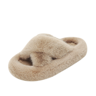 宝人毛毛拖鞋女外穿2025新款秋冬厚底网红爆款超火洋气家居棉拖鞋