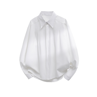 LNCR林下复古设计捏遮长袖衬衫