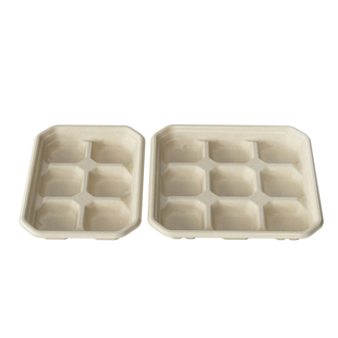 一次性餐盒九宫格盒子纸浆火锅格子卤味露营点心打包盒加厚耐热盒