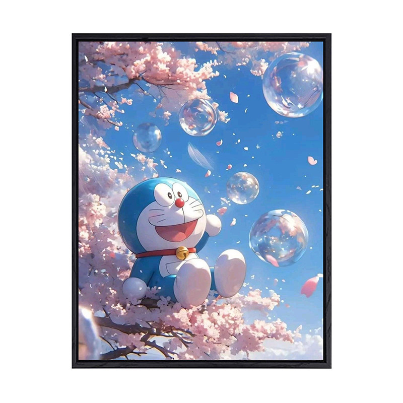 哆啦A梦数字油画diy填充手工填色