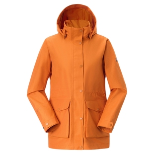 乐飞叶LAFUMA户外防风防水透湿冲锋衣男女情侣可拆卸帽夹克外