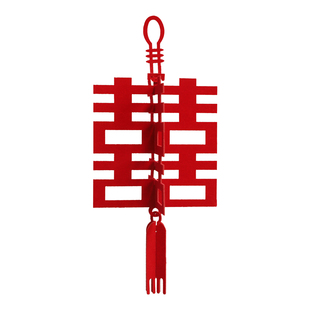 婚房立体喜字灯笼挂件客厅卧室结婚装饰新房顶布置婚庆用品大全