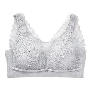 大码内衣薄款无钢圈胸罩抹胸美背全罩杯大胸显小缩胸女士超薄文胸