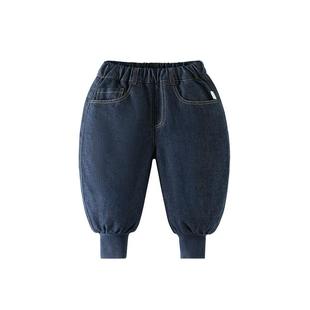 [520G]齐齐熊宝宝牛仔裤冬款男童裤子加绒加厚儿童拜年服新年衣服