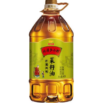 金龙鱼外婆乡小榨巴蜀菜籽油4L