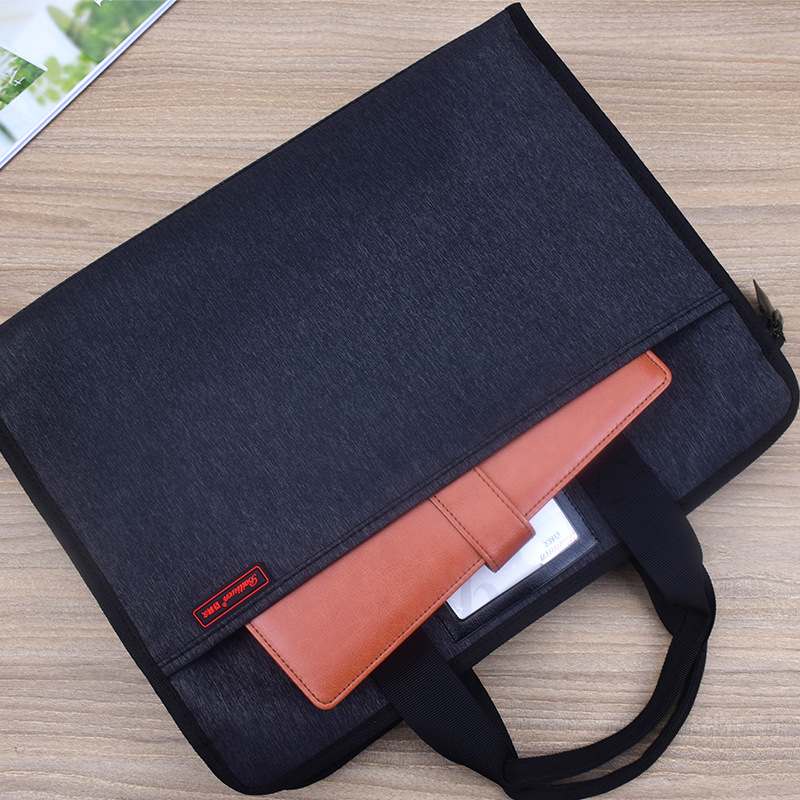 百利文B0066加宽手提文件袋大容量名片公文包带袋公文包隔层插卡