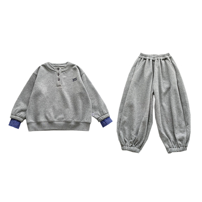 儿童卫衣套装男童加绒加厚秋冬款