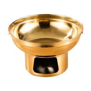 固体酒精炉饭店专用干锅锅具海鲜冬阴功家用商用户外火锅炉小铜锅