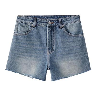 STARTER牛仔短裤2025夏季新款女生纯棉修身做旧水洗休闲百搭裤子