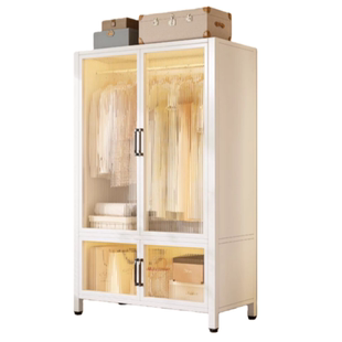 钢制衣柜卧室家用加厚铁艺简易收纳柜子出租房用简易儿童宝宝衣橱