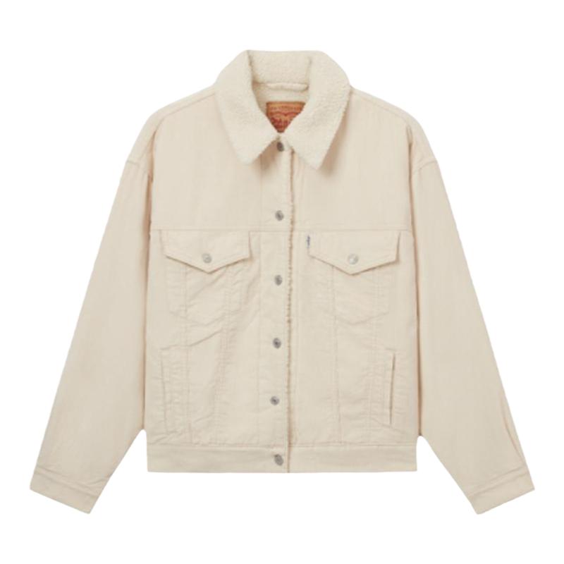 Levi's李维斯女士美式复古巴恩风宽松灯芯绒仿羊羔绒休闲厚外套