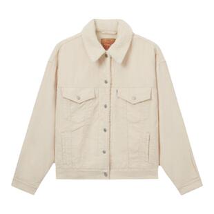 Levi's李维斯女士美式复古巴恩风宽松灯芯绒仿羊羔绒休闲厚外套