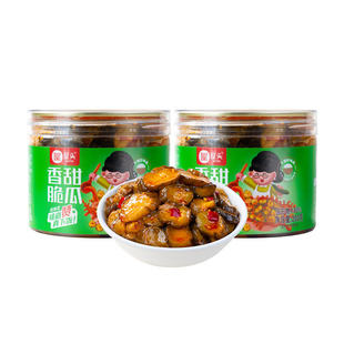 屋头香甜脆瓜腌制酱黄瓜开味下饭菜即食黄瓜皮甜辣脆嫩酱咸菜榨菜