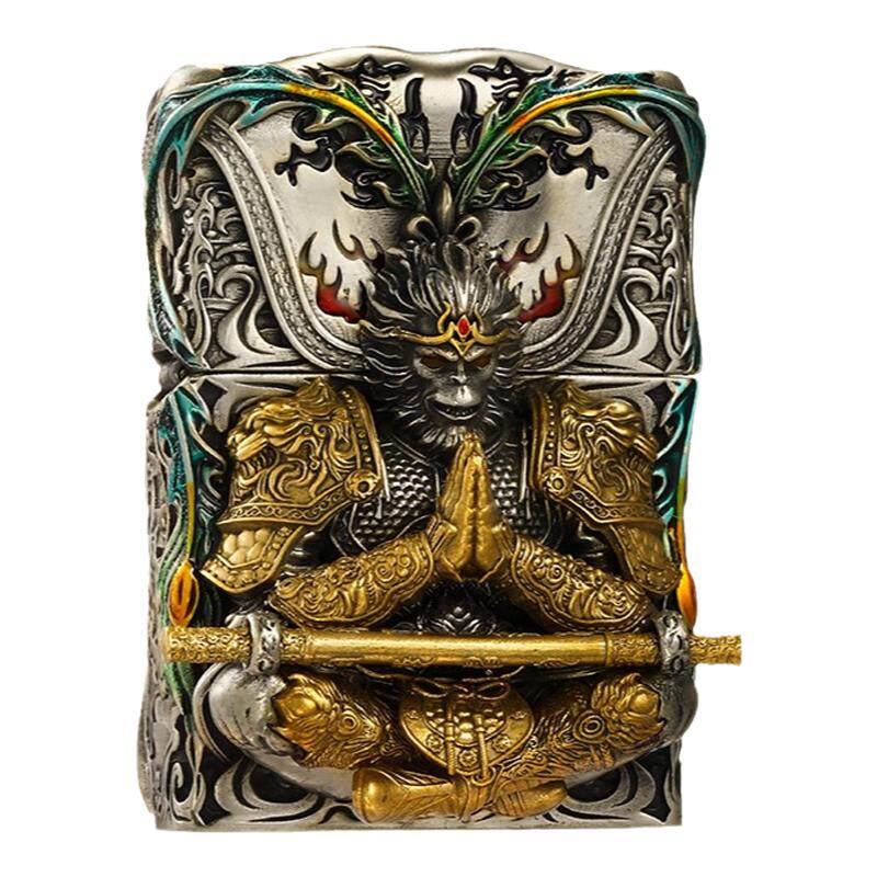 Zippo夜光斗战胜佛摆件打火机