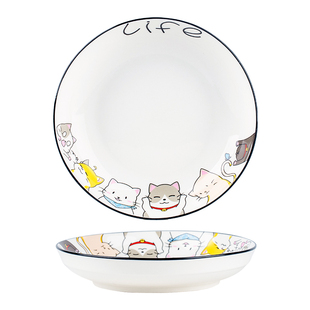 可爱碗具套装家用2026新款陶瓷高颜值乔迁新居碗碟组合碗盘筷餐具