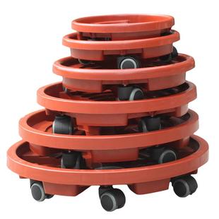 加厚树脂移动托盘花盘塑料底座万向轮花盆底托滚轮圆形接水盘底盘