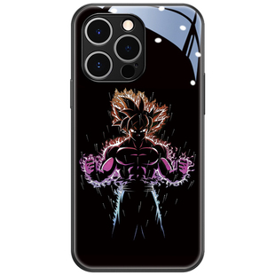 七龙珠苹果14promax手机壳新款iPhone16黑悟空超12mini潮牌17pm卡通xr防摔13玻璃x自带镜头膜8plus动漫创意15