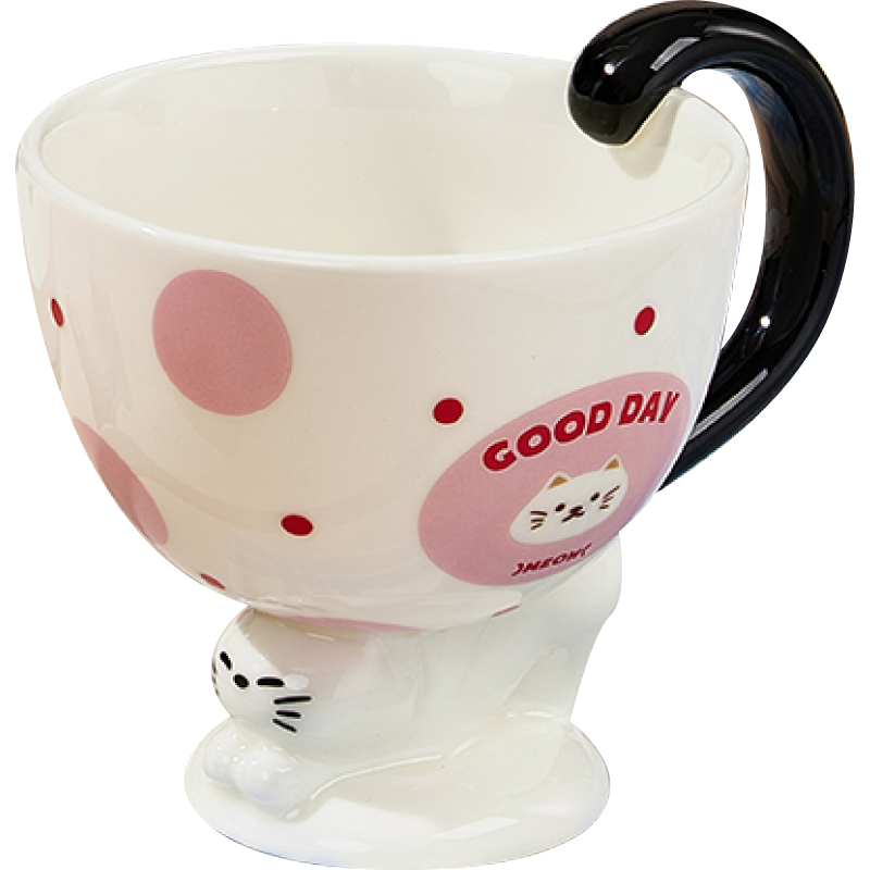 言仓猫咪陶瓷花茶杯下午茶可爱女生朋友情侣儿童生日礼物