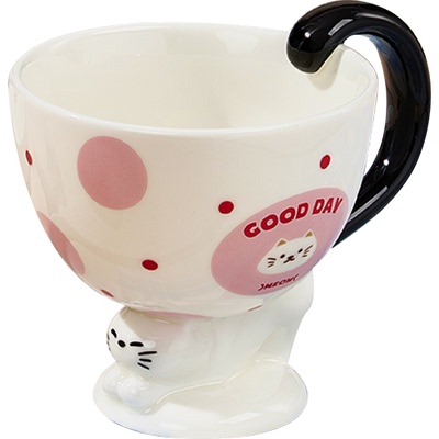 言仓猫咪陶瓷花茶杯下午茶可爱女生朋友情侣儿童生日礼物