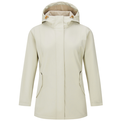 ROCK&ICE户外软壳冲锋衣女中长款