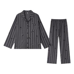 男士睡衣A类纯棉家居服春秋男款套装长袖情侣2026新款夏季女款夏