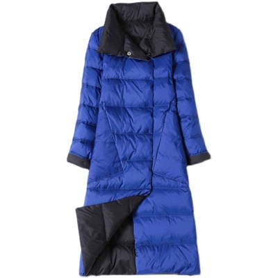 中长款轻薄羽绒服女双面穿