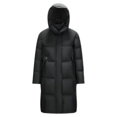 森马90绒子防泼水长款羽绒服女