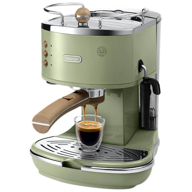 Delonghi/德龙复古系列 ECO310半自动咖啡机意式泵压家用奶泡一体