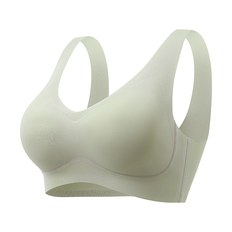 背心式运动文胸女小胸聚拢加厚显大无痕美背内衣夏薄款收副乳胸罩