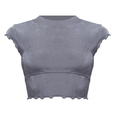 EMPTYPAGE黑/银灰色修身T恤