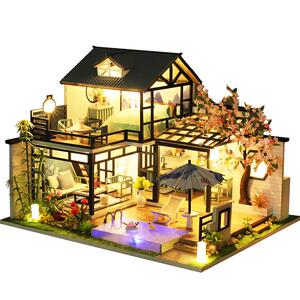 新中式复古风建筑模型手工拼装