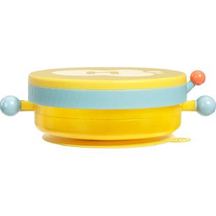 皇宠宝宝成长餐盘分格盘婴儿吸盘式注水保温辅食碗不锈钢儿童餐具