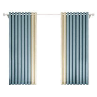 窗帘窗帘杆一整套带罗马杆2025新款简易免打孔安装卧室阳台全遮光